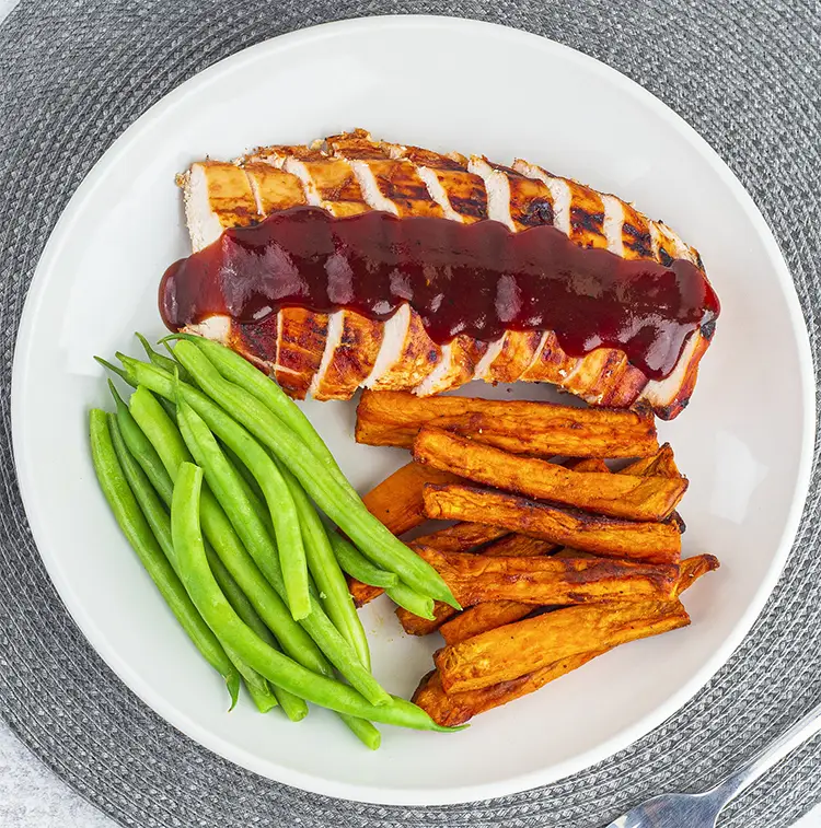 BBQ Chicken and Green Beans