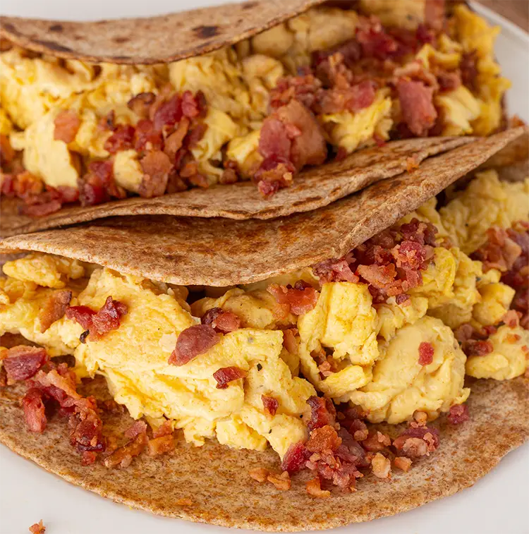 Bacon and Egg Breakfast Tacos | ProMeals Menu