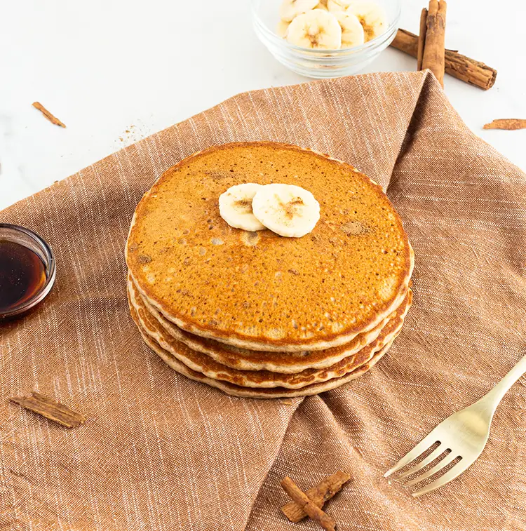 Banana Foster Protein Pancakes | Healthy snacks delivery