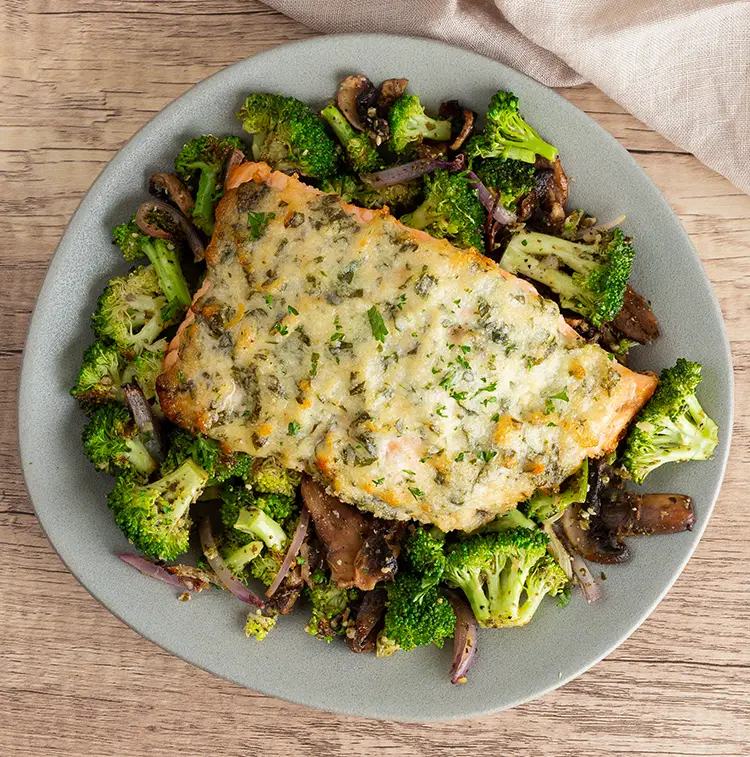 Basil Parmesan Salmon