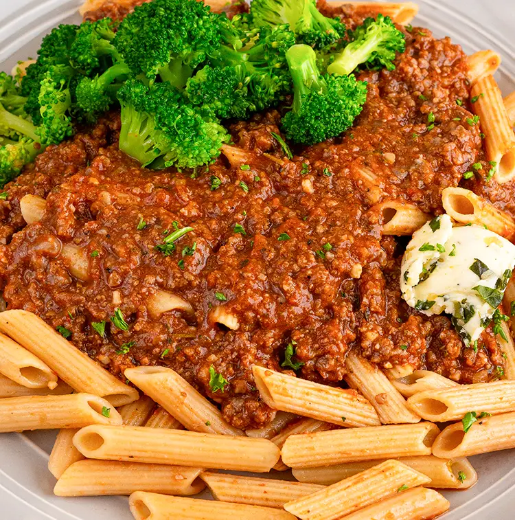 Beef Bolognese Penne with Broccoli | ProMeals Menu