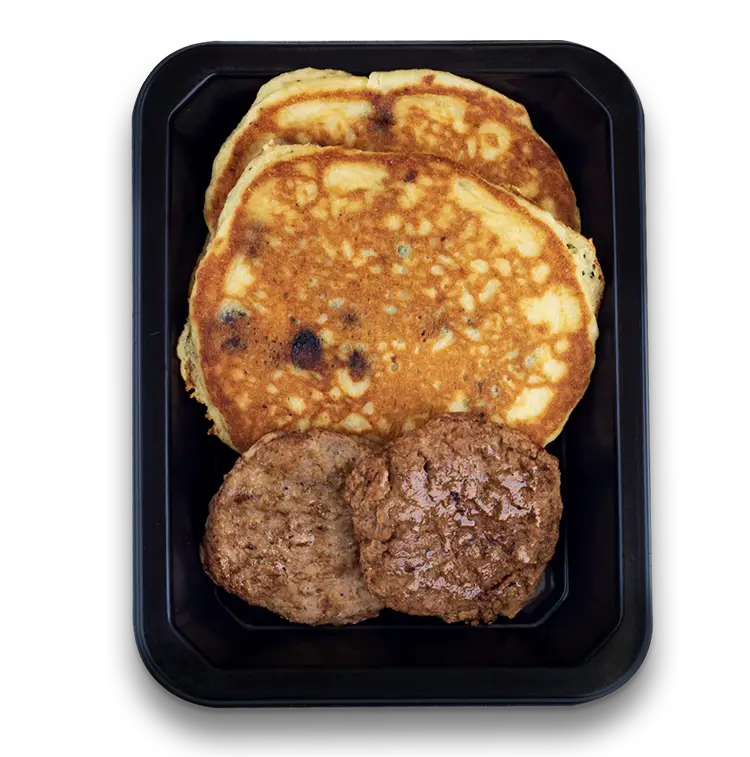 Blueberry Pancakes and Turkey Sausage | ProMeals Menu