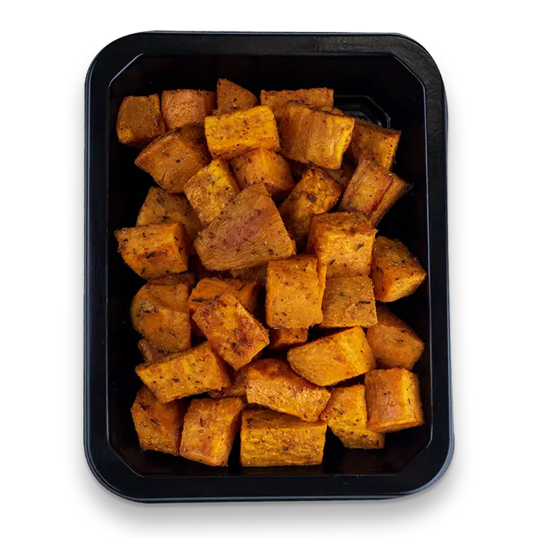3 cups Cajun Sweet Potato | Low Calorie Menu