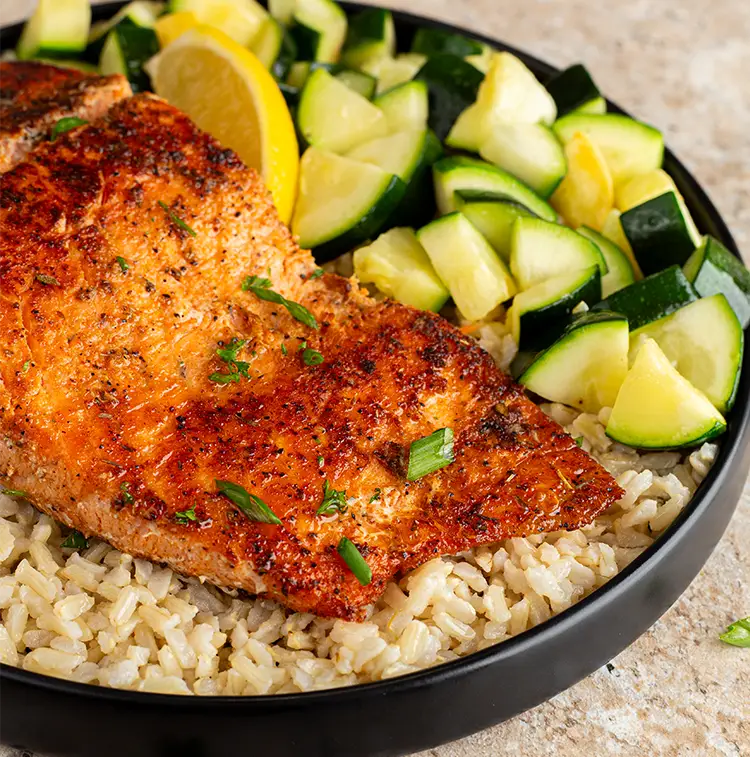 Cajun Salmon and Zucchini | ProMeals Menu