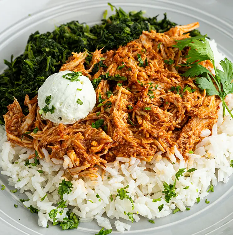 Chicken Birria & Spinach Saute | ProMeals Menu