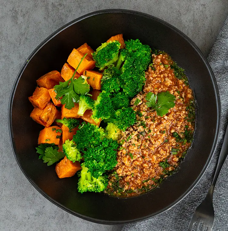 Chicken Bolognese with Sweet Potato