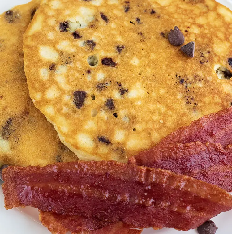 Choco Chip Pancakes & Turkey Bacon | ProMeals Menu
