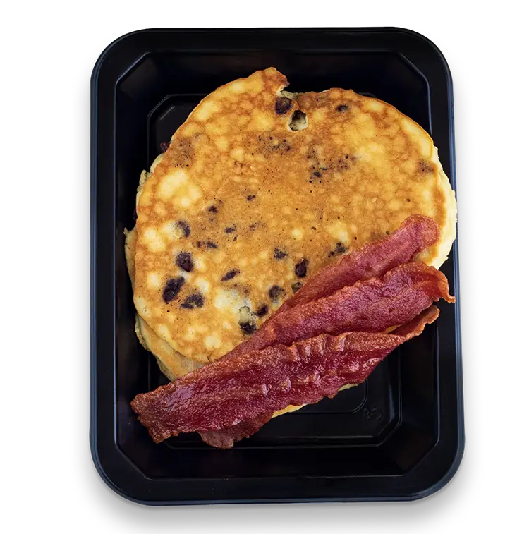 Choco Chip Pancakes & Turkey Bacon | ProMeals Menu
