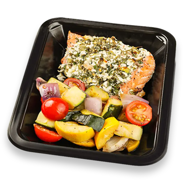Feta Herb Crusted Salmon | ProMeals Menu