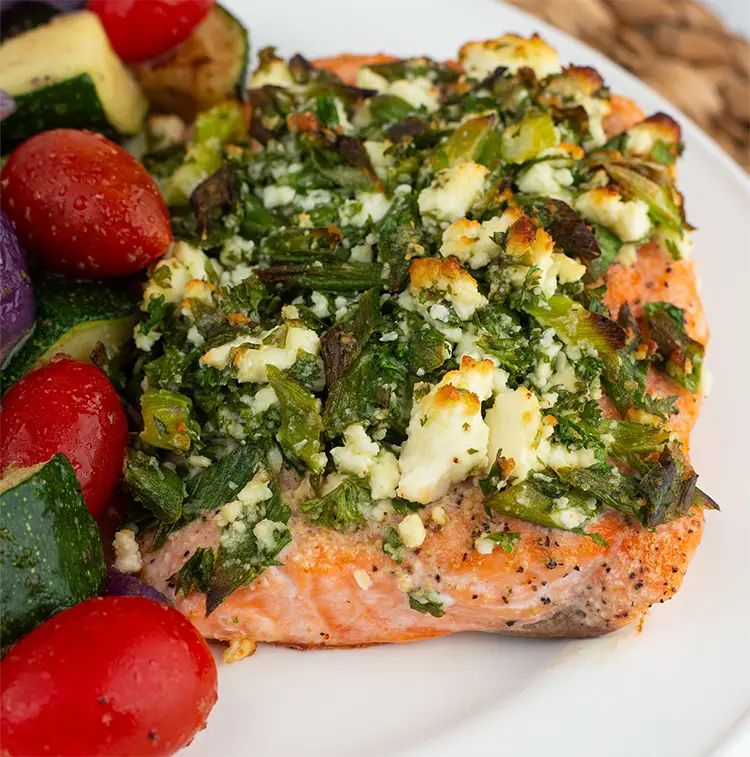 Feta Herb Crusted Salmon | ProMeals Menu