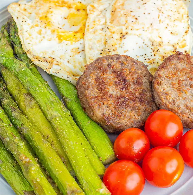 Fried Eggs and Sausage | ProMeals Menu