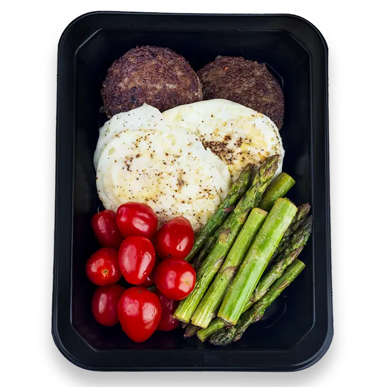 Fried Eggs and Sausage | ProMeals Menu