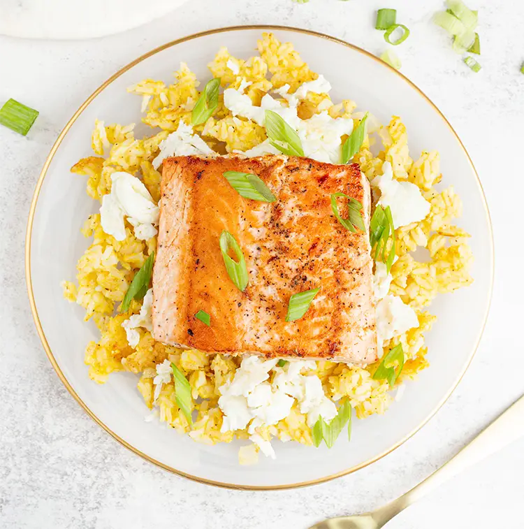 Golden Fried Rice and Salmonby MyProMeals.com