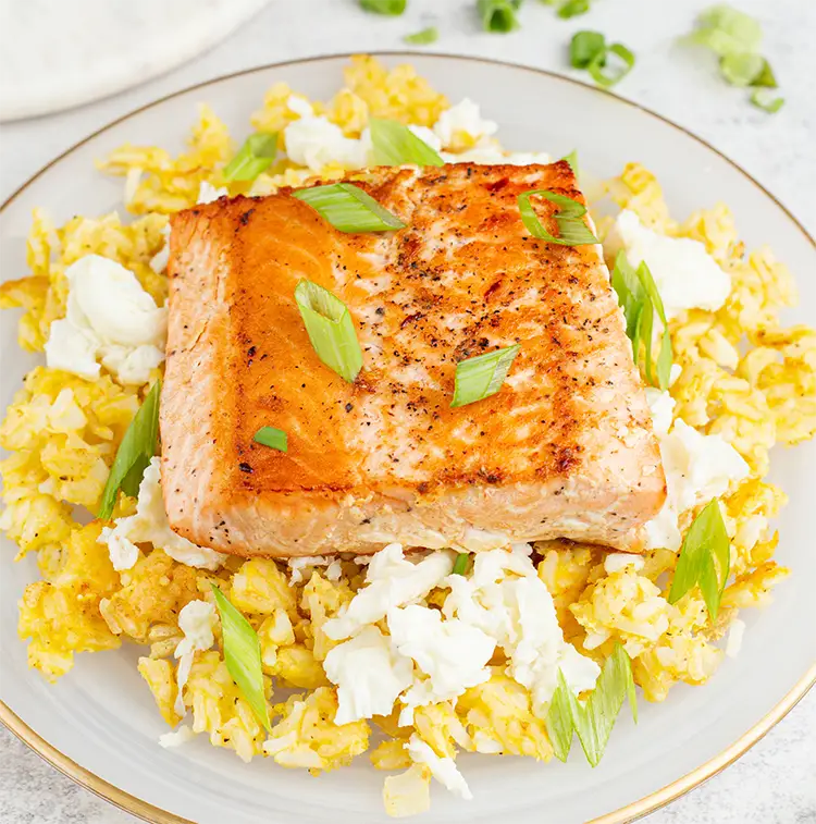 Golden Fried Rice and Salmon | ProMeals Menu