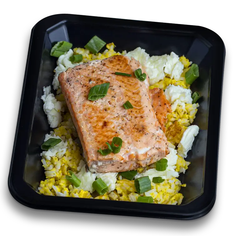 Golden Fried Rice and Salmon | ProMeals Menu