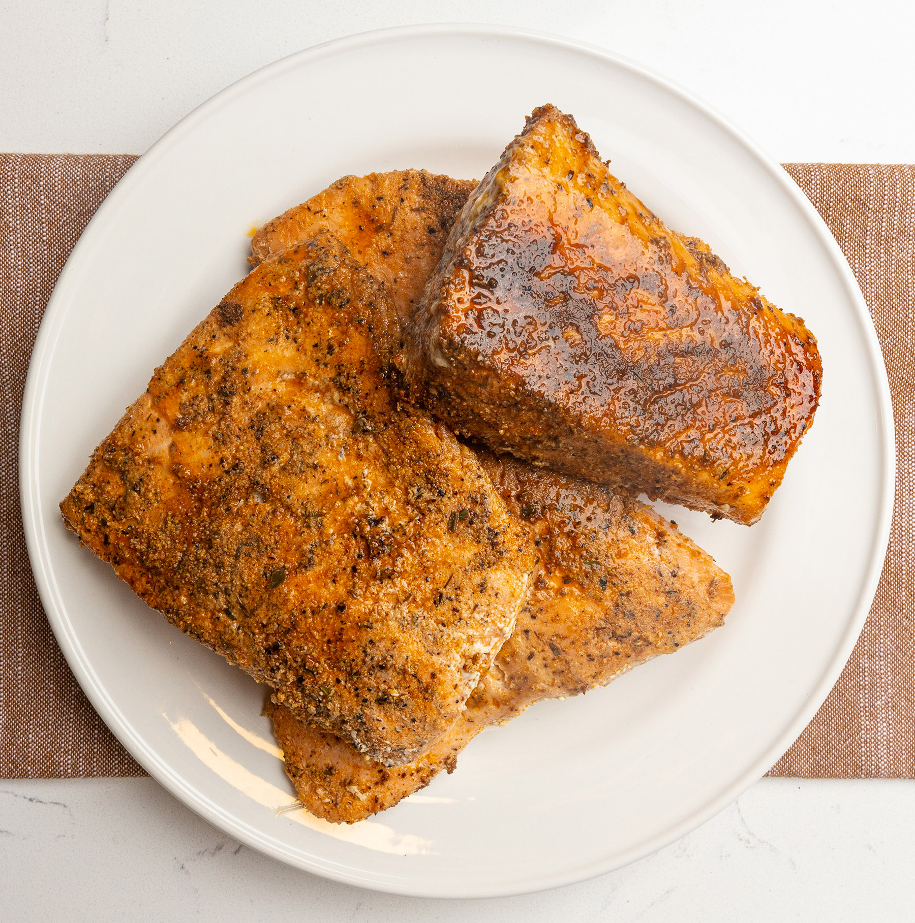 Grilled Cajun Salmon by the LB  | Low Calorie Menu