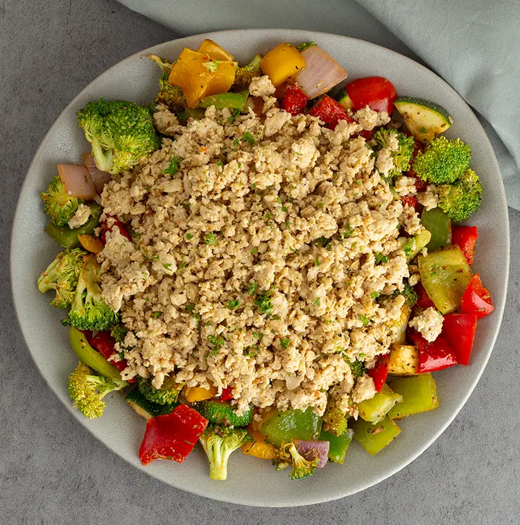 Ground Chicken and Veggies Bowl