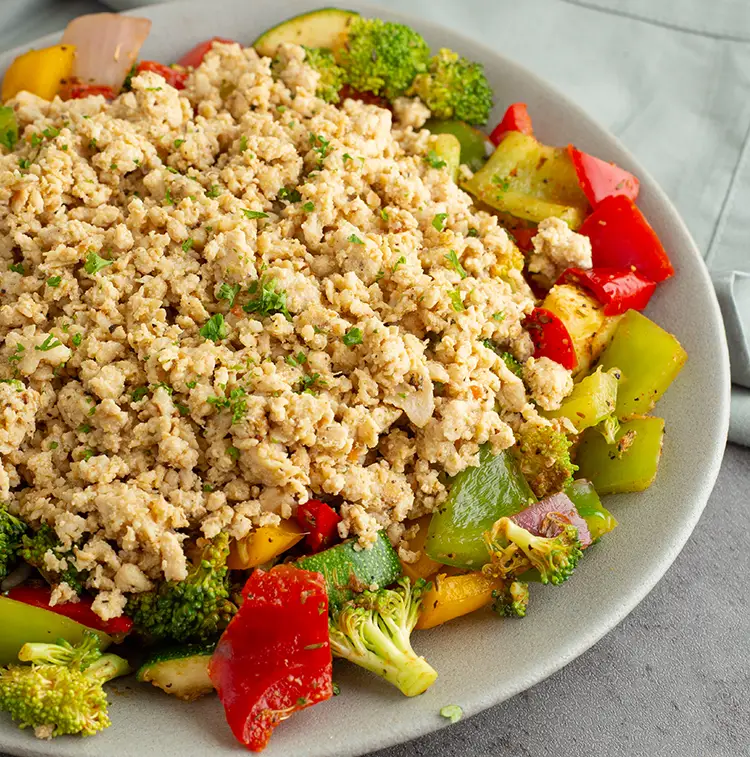 Ground Chicken and Veggies Bowl | ProMeals Menu