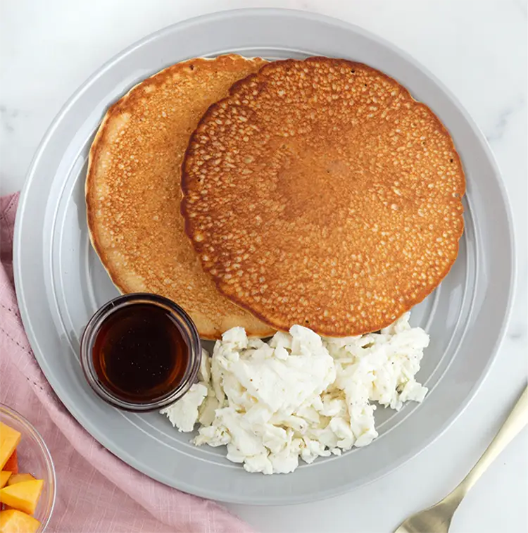 HP Peaches N Cream Protein Pancakes | High Protein Menu