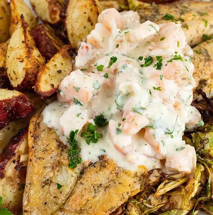 Loaded Fish Fillet and Brussels | ProMeals Menu