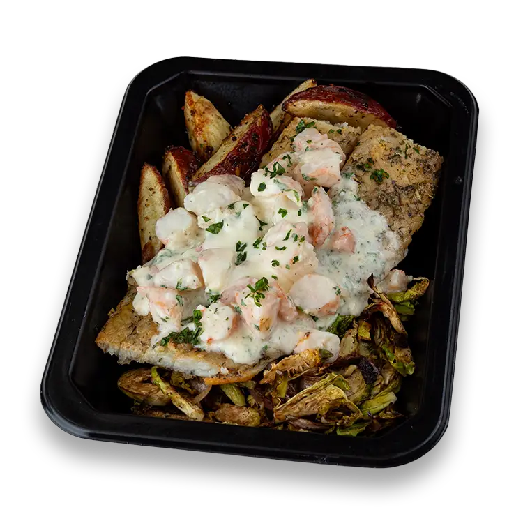 Loaded Fish Fillet and Brussels | ProMeals Menu
