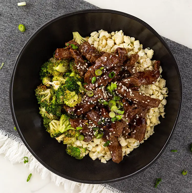 Mongolian Beef and Cauli-Rice