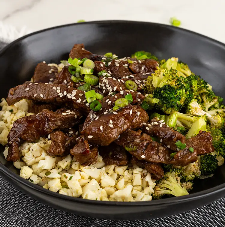 Mongolian Beef and Cauli-Rice | ProMeals Menu