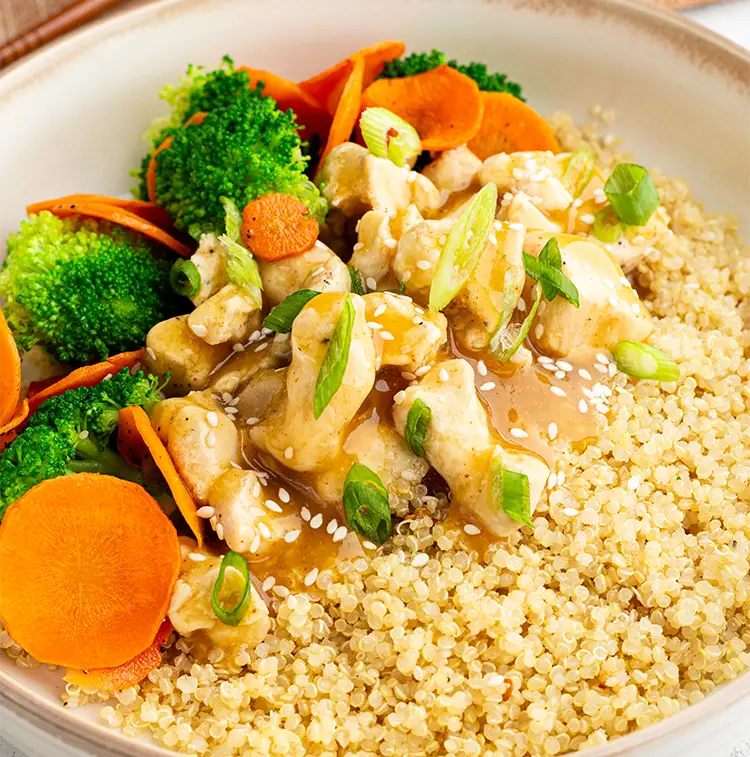 Orange Glazed Chicken Bowl | Low Calorie Menu