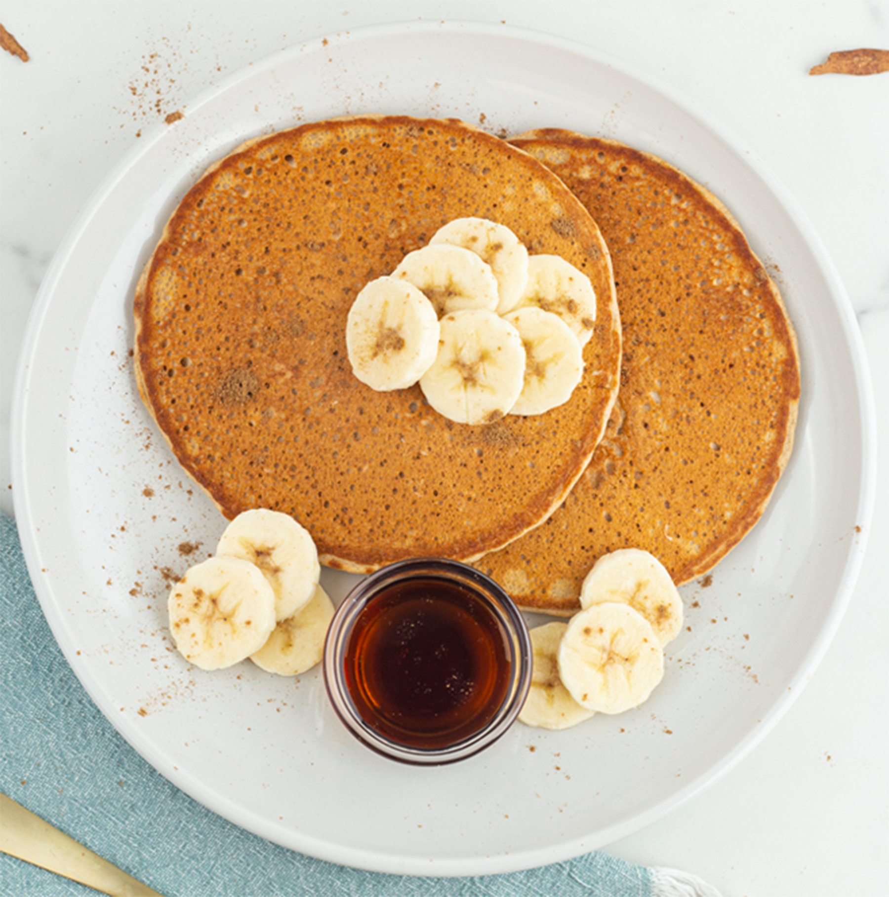 PB Banana Foster Protein Pancakes | Low Calorie Menu