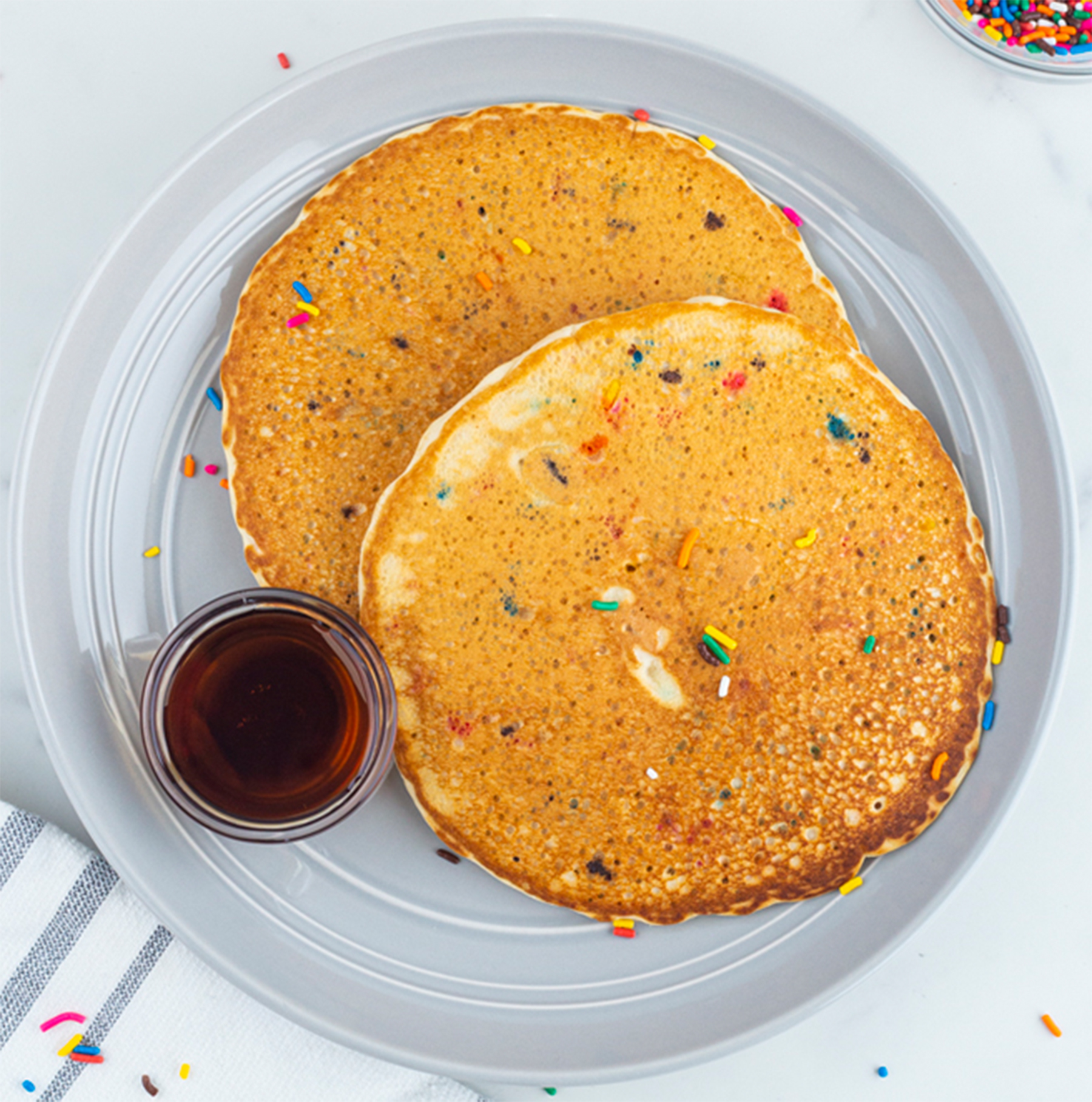 PB Birthday Cake Protein Pancakes | Low Calorie Menu