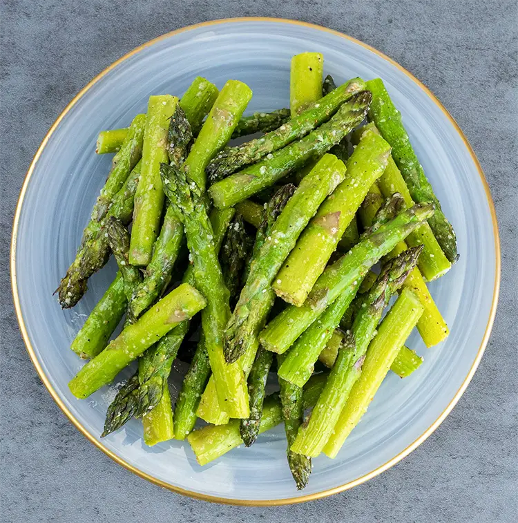 3 cups Parmesan Roasted Asparagus | Low Calorie Menu