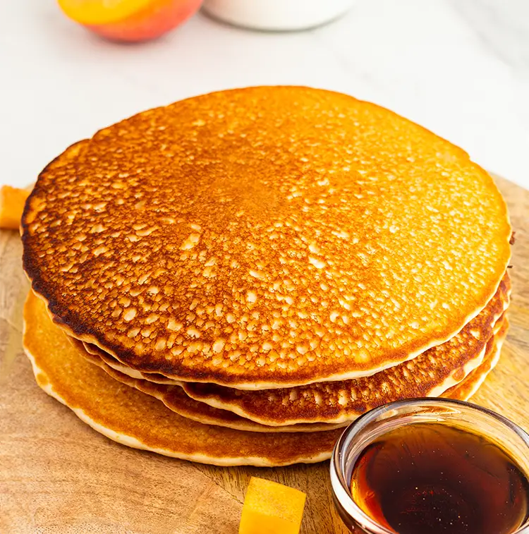 Peaches N Cream Protein Pancakes | Healthy snacks delivery