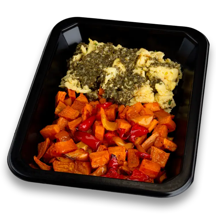 Pesto Scramble with Hash | ProMeals Menu