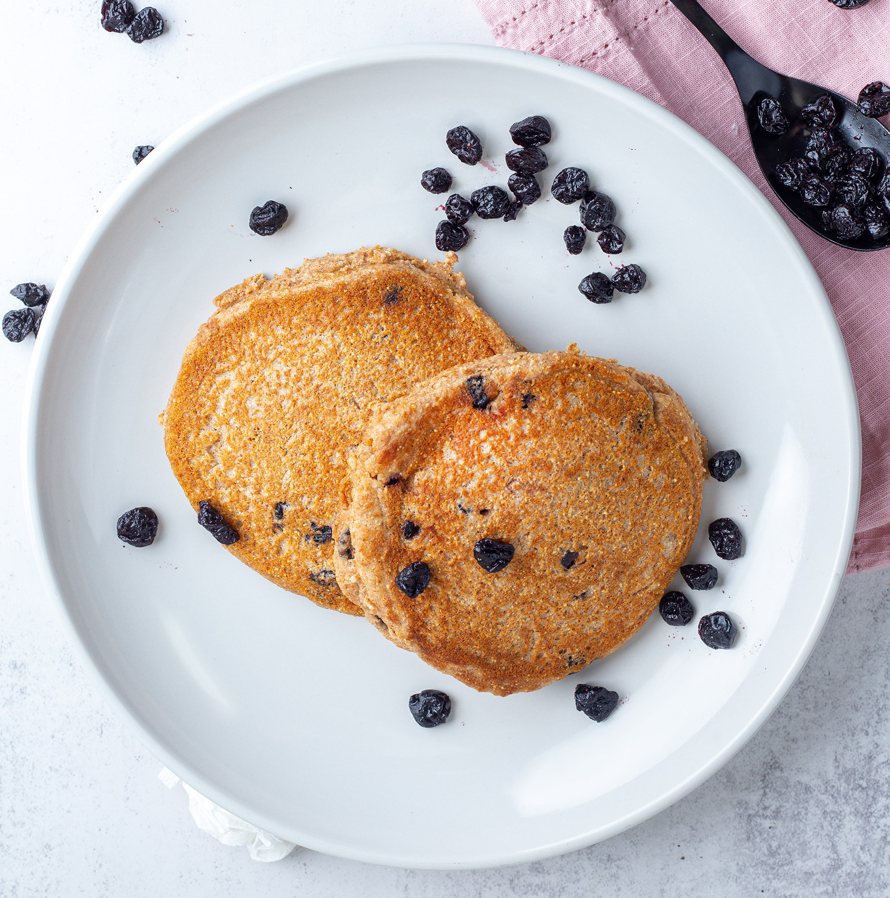 Plant Based Blueberry Pancakes  | Low Calorie Menu