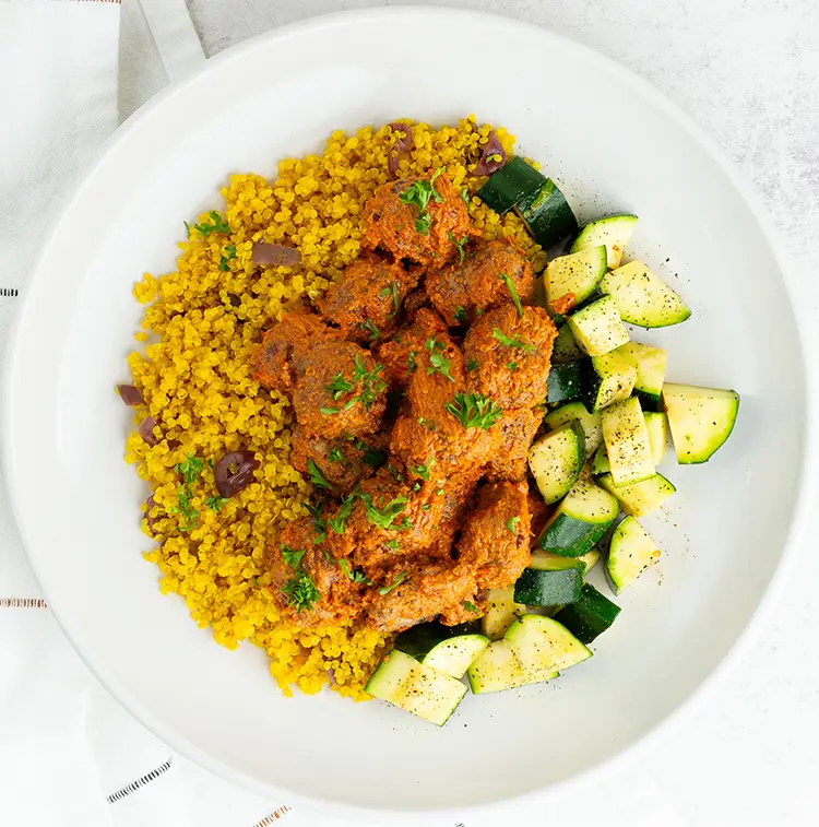 Romesco Turkey Meatballs Feast
