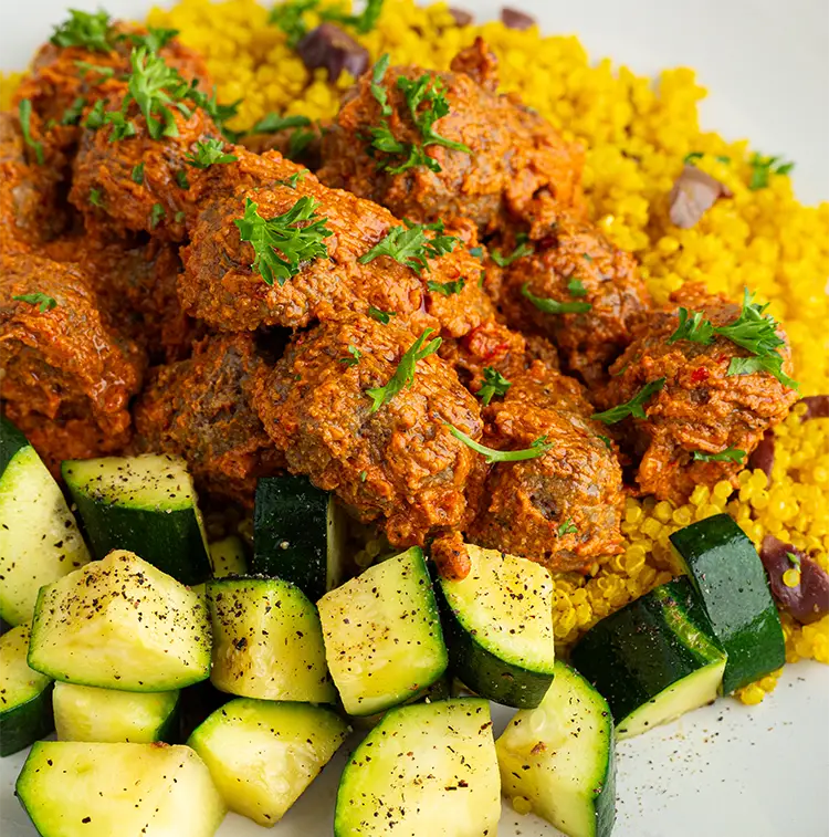 Romesco Turkey Meatballs Feast | ProMeals Menu