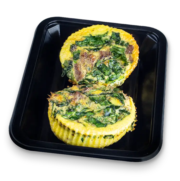 Sausage Spinach Breakfast Cup | Low Calorie Menu