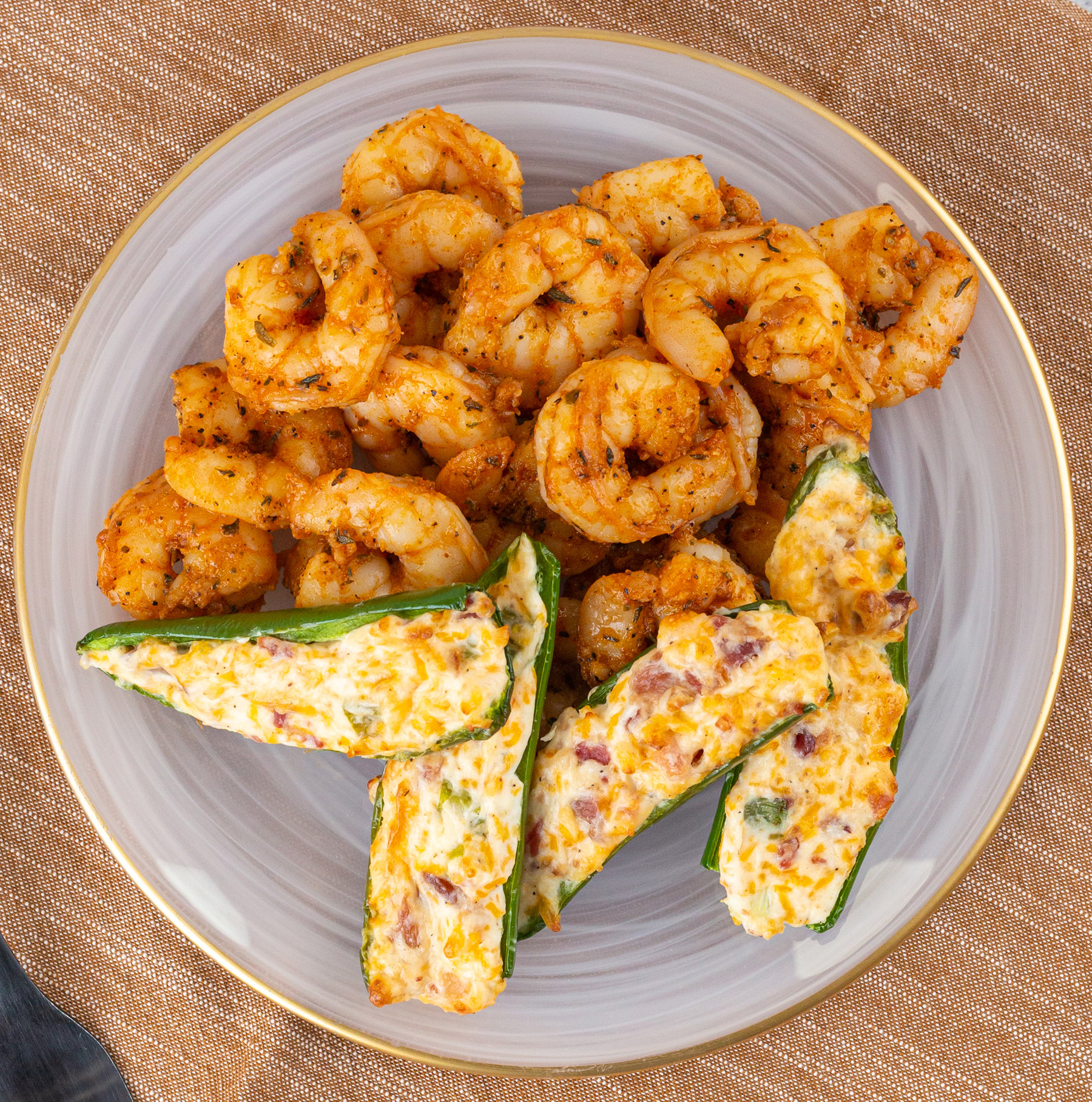 Shrimp and Poppers | Low Calorie Menu