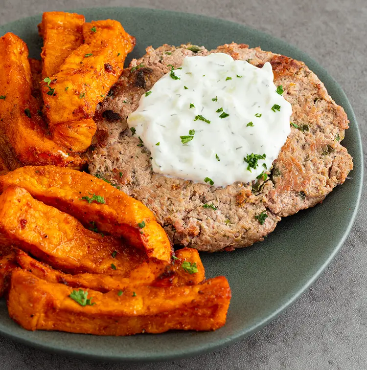 Spinach Feta Turkey Burger | Low Calorie Menu