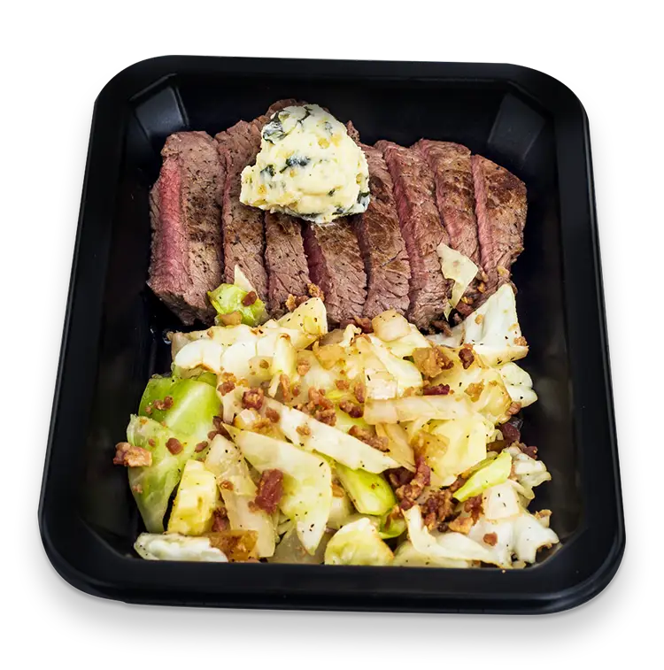 Steak and Fried Cabbage | ProMeals Menu
