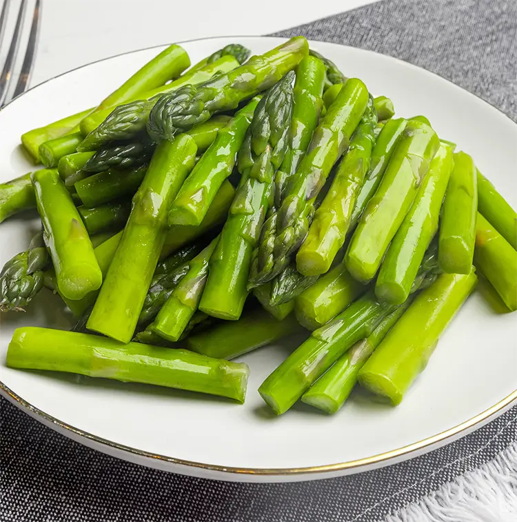 3 cups Steamed Asparagus | Low Calorie Menu