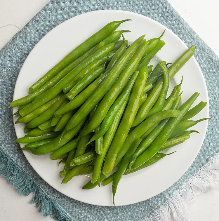 3 cups Steamed Green Beans | Low Calorie Menu
