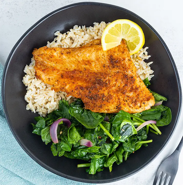 Swai Fillet with Spinach