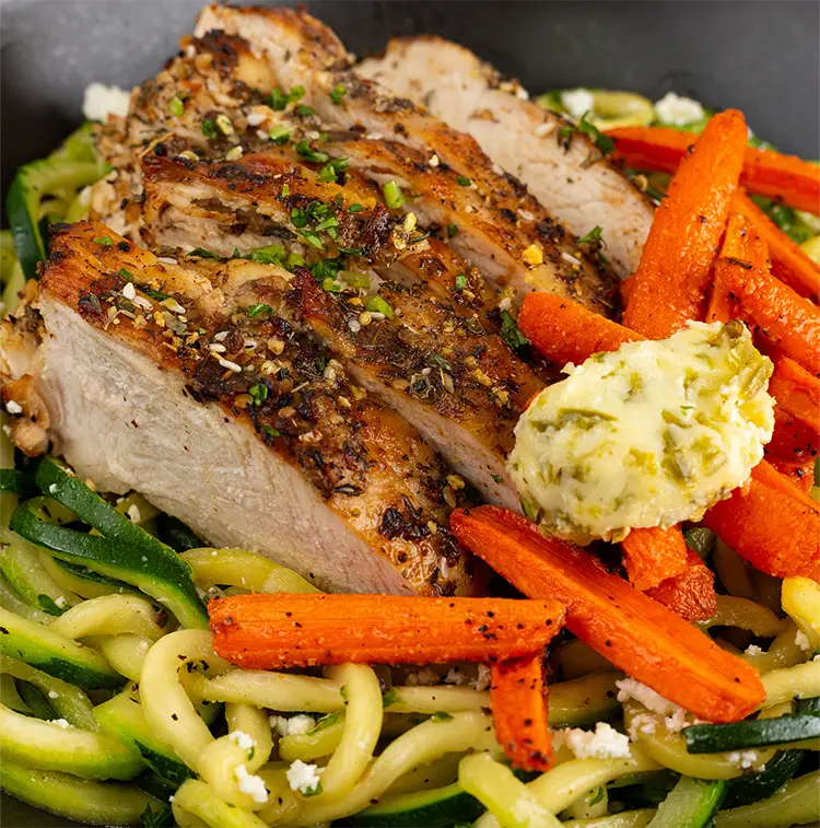 Zaatar Chicken & Carrot Feta Fusion | ProMeals Menu