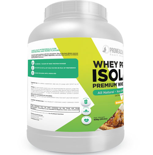 Banana Foster Whey Protein Isolate by Promeals Nutrition