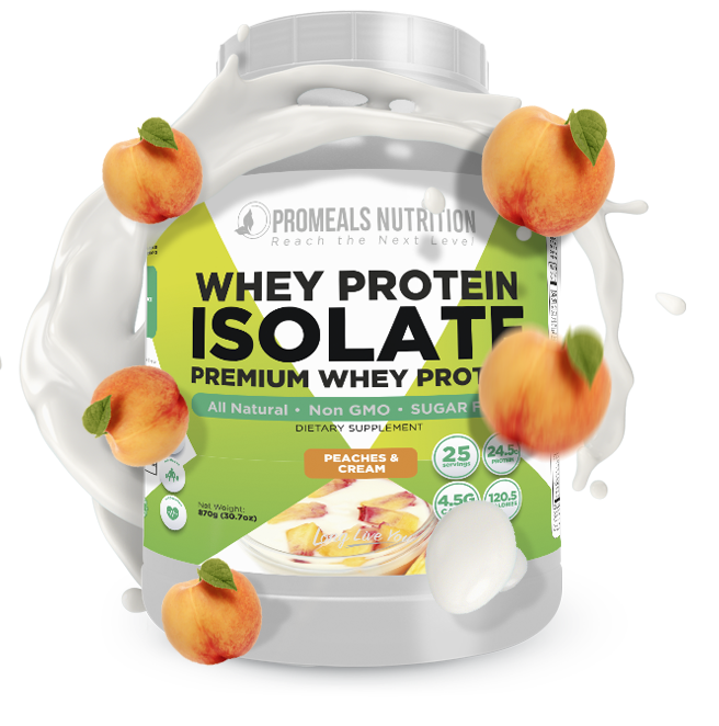 Peaches N Cream Whey Protein Isolate by Promeals Nutrition